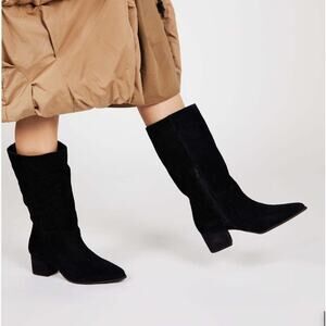 Intentionally Blank Carlos Black Suede Tall Boot Size 9